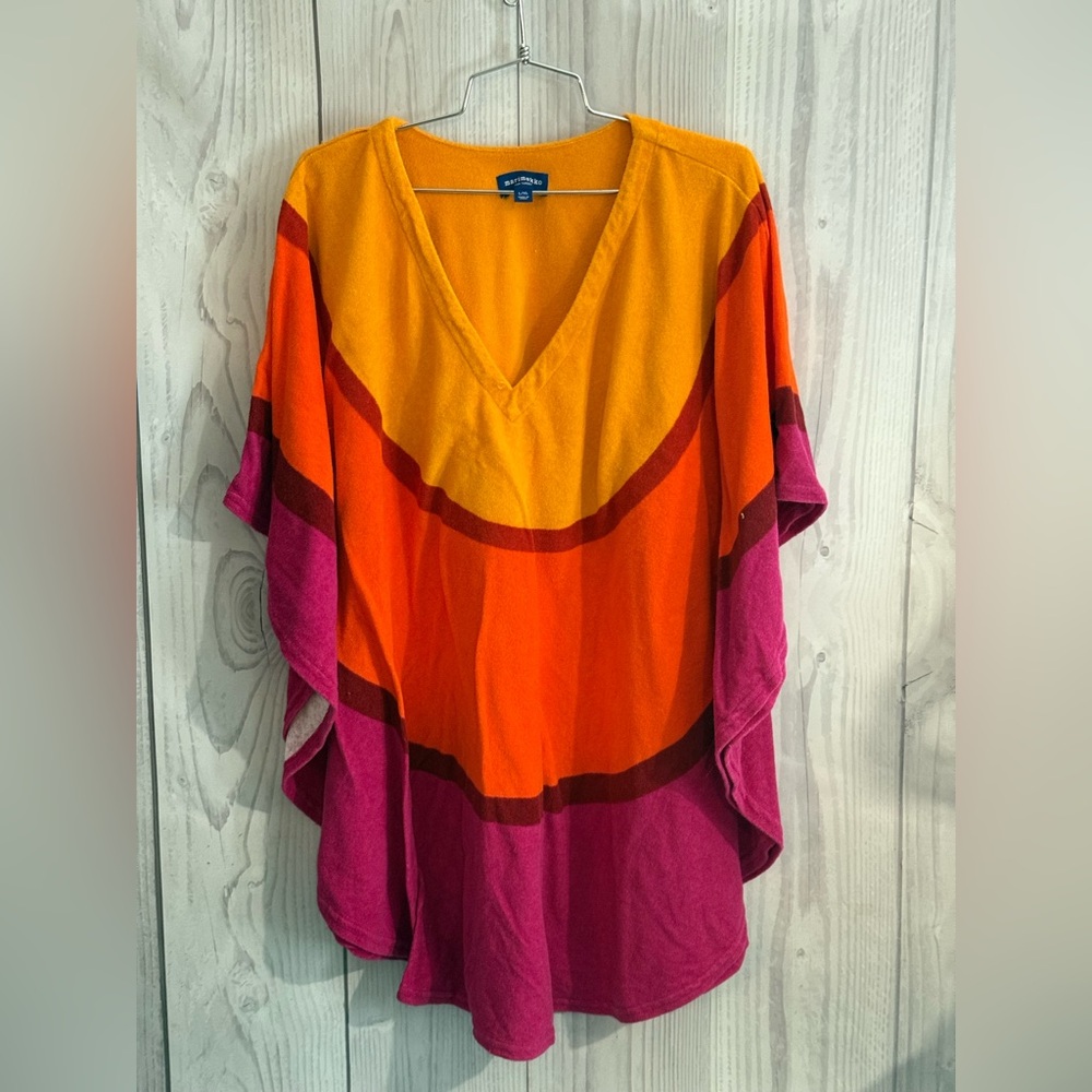 Marimekko Orange Knit Top Swimsuit Cover Up